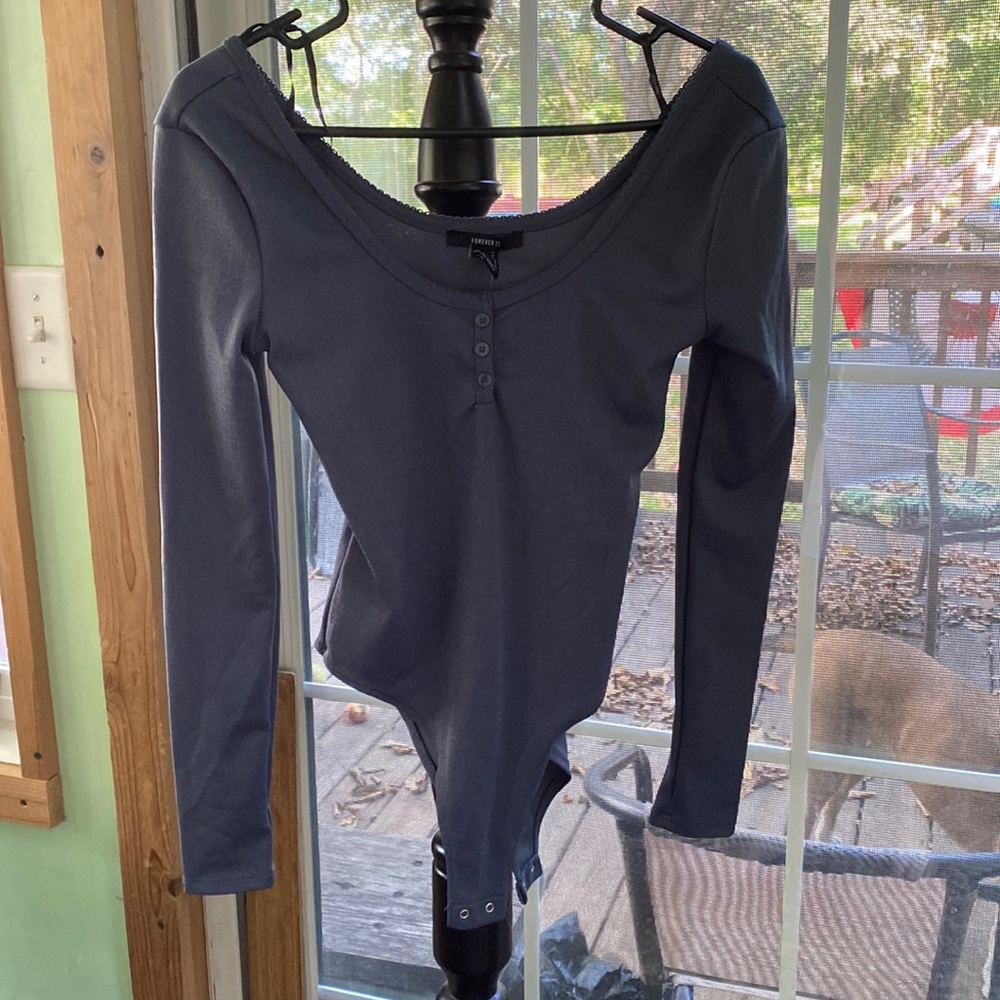 Forever 21 Blue Bodysuit